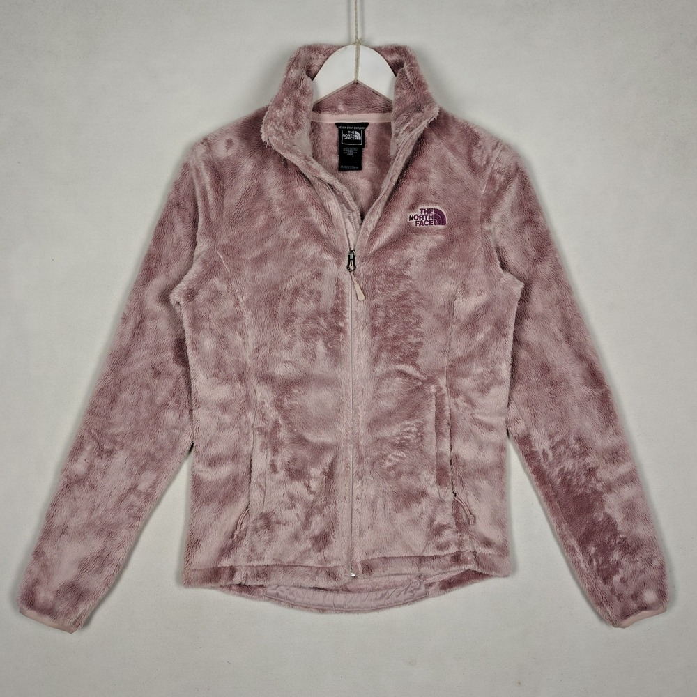 The North Face Osito Fleece Jacket Womens Small Pink Full Zip Plush Soft Shell